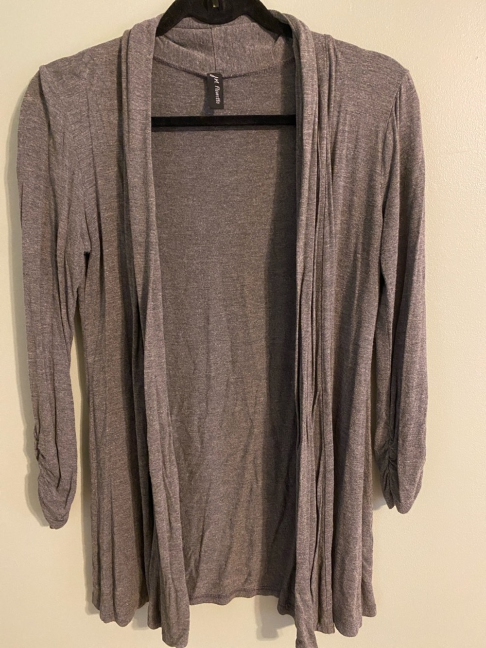 Soft Open-Front Gray Cardigan Sweater